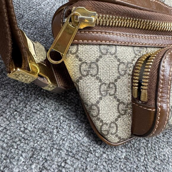 GUCCI Interlocking G Brown Canvas Belt Bag 635-071025 - Picture 6 of 11